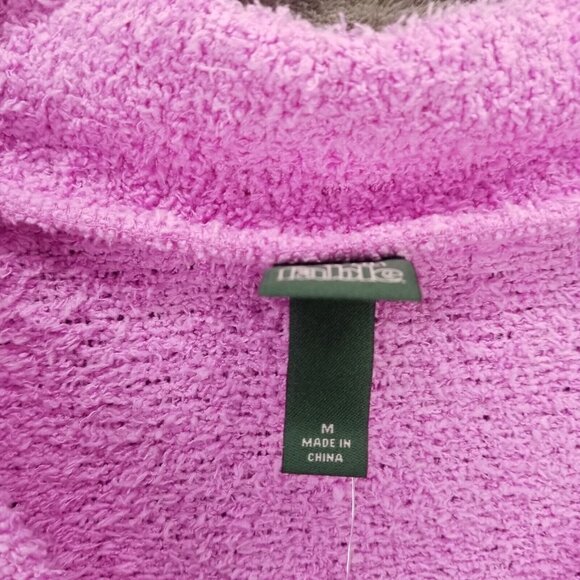 Womens Wild Fable Purple Crop Cardigan Fleece Sweater Button Front Polyester M - Picture 2 of 7